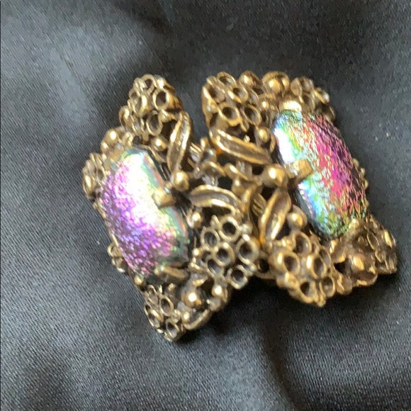 Vintage Judy Lee square earrings - Picture 5 of 7